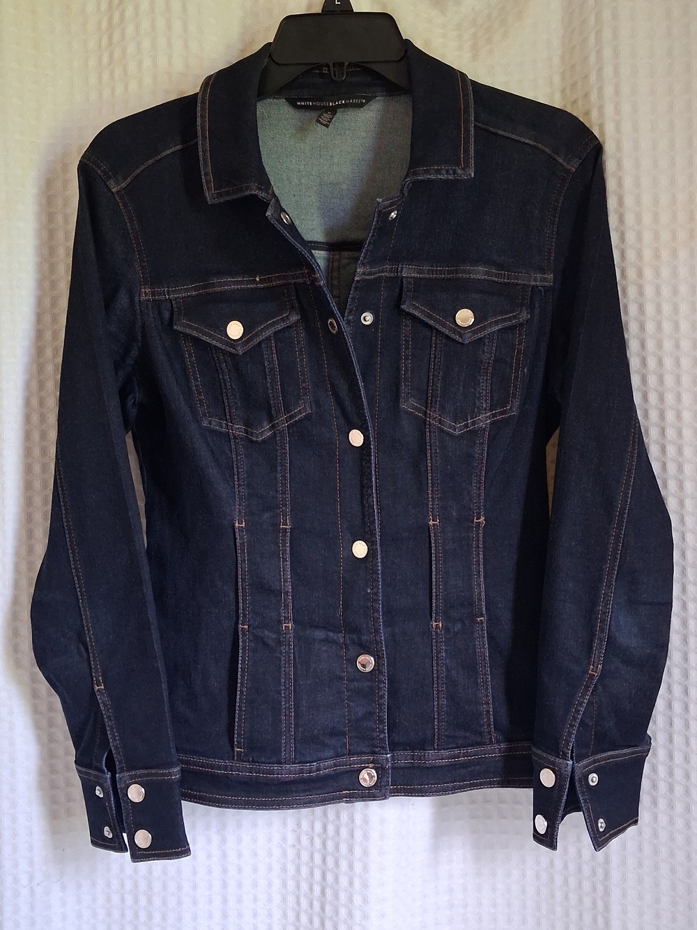 White House Black Market Dark Blue Denim Jacket